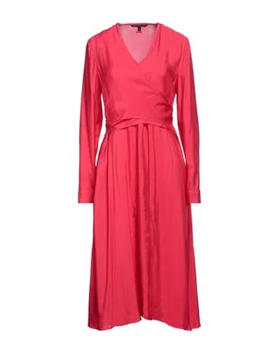 ARMANI EXCHANGE ARMANI EXCHANGE WOMAN MIDI DRESS FUCHSIA SIZE 4 VISCOSE