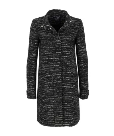 ARMANI JEANS DARK GREY LONG-SLEEVED COAT