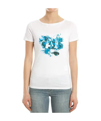 ARMANI JEANS FLORAL LOGO T-SHIRT