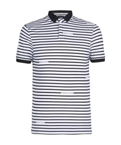 ARMANI JEANS HORIZONTAL STRIPED POLO SHIRT