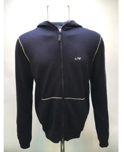 ARMANI JEANS LOGO DETAILS KNITTED JACKET