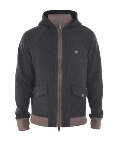 ARMANI JEANS LOGO DETAILS SPORTS LEISURE JACKET