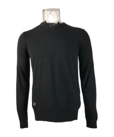 ARMANI JEANS LONG-SLEEVED CONTRASTING SWEATER