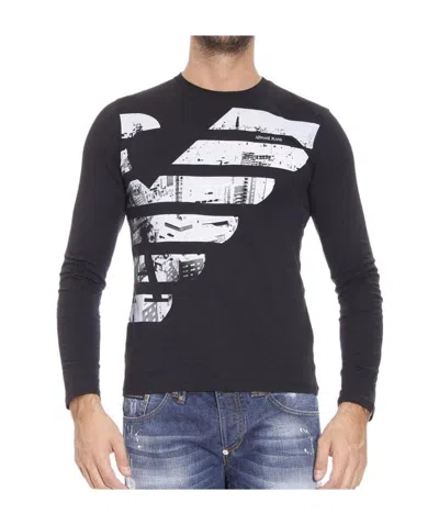 ARMANI JEANS LONG-SLEEVED PRINTED T-SHIRT