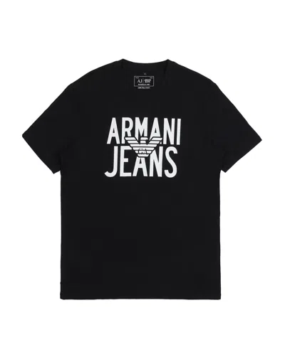 ARMANI JEANS NAVY BLUE SHORT-SLEEVED T-SHIRT
