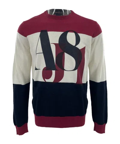 ARMANI JEANS ROUND-COLLAR AND LONG-SLEEVED SWEATER