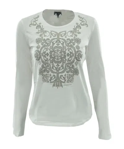 ARMANI JEANS ROUND COLLAR AND LONG-SLEEVED T-SHIRT