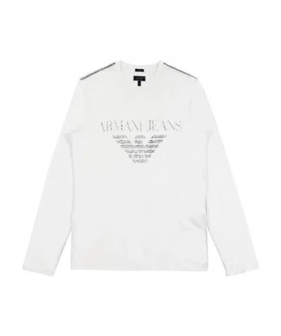ARMANI JEANS ROUND COLLAR AND LONG-SLEEVED T-SHIRT