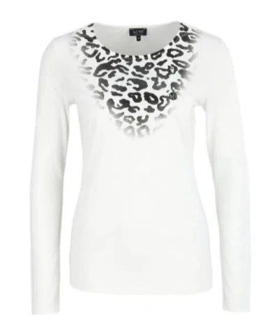 ARMANI JEANS ROUND COLLAR AND LONG-SLEEVED T-SHIRT