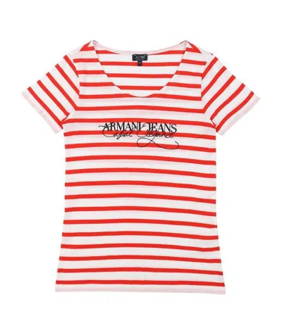 ARMANI JEANS ROUND NECK STRIPED T-SHIRT