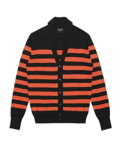 ARMANI JEANS STRIPED KNITTED CARDIGAN