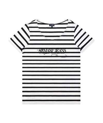 ARMANI JEANS STRIPED PRINTED T-SHIRT