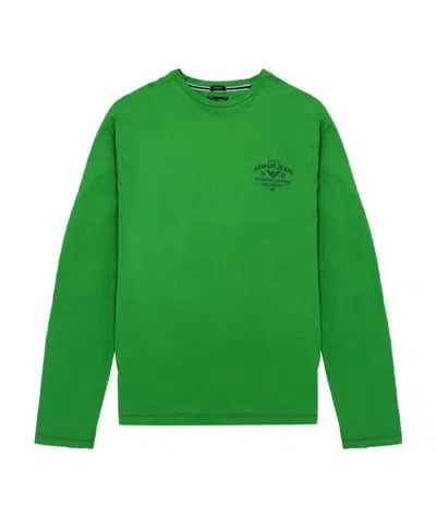 ARMANI JEANS T-SHIRT WITH ROUND NECK AND LONG SLEEVES
