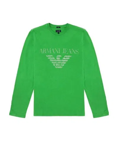 ARMANI JEANS T-SHIRT WITH ROUND NECK AND LONG SLEEVES