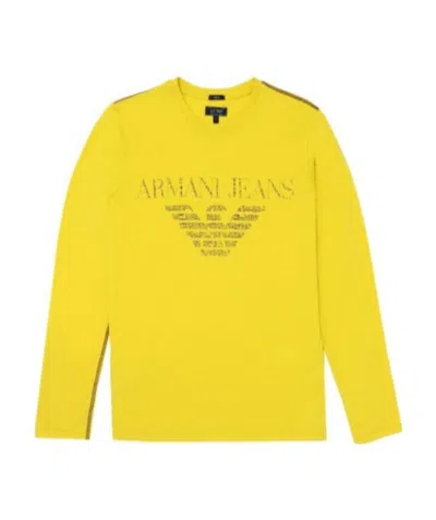 ARMANI JEANS T-SHIRT WITH ROUND NECK AND LONG SLEEVES