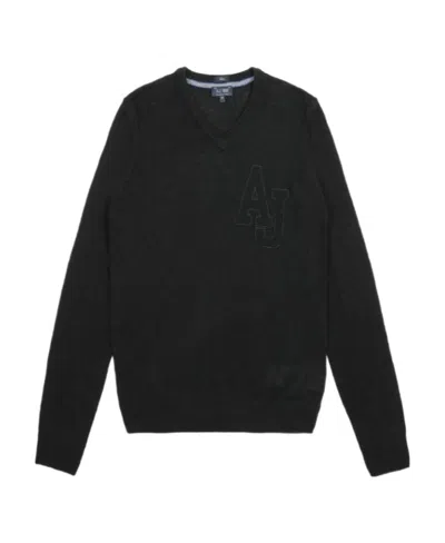 ARMANI JEANS V-NECK LOGO PULLOVER