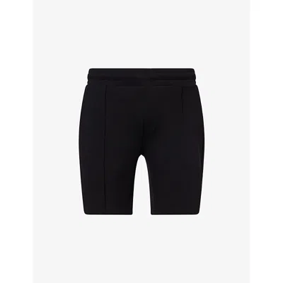 ARNE MENS BLACK ESSENTIAL LUXE DRAWSTRING STRETCH-COTTON BLEND SHORTS XL