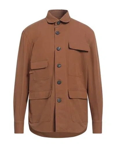 ARPÈGE HERITAGE ARPÈGE HERITAGE MAN SHIRT CAMEL SIZE 40 COTTON