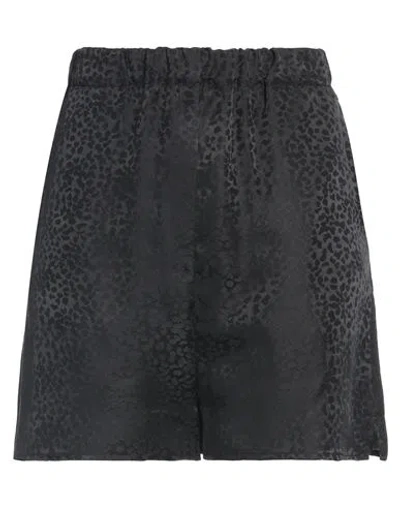 ART DEALER ART DEALER. WOMAN SHORTS & BERMUDA SHORTS BLACK SIZE XS SILK