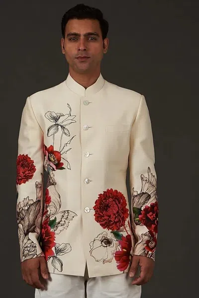 ART MEN 2PC COUNTRY WESTERN FLORAL EMBROIDERED WEDDING COCKTAIL & PROM OUTFITS