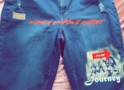 ART WOMEN EMPOWERMENT ART CAPRI JEANS P14