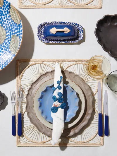 ARTESANÍAS DEL ATLÁNTICO GINGER HANDWOVEN PALM NAPKIN RINGS (SET OF 4)