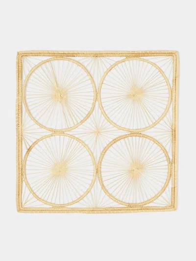 ARTESANÍAS DEL ATLÁNTICO SPIDER CIRCLES HANDWOVEN PALM PLACEMATS (SET OF 4)