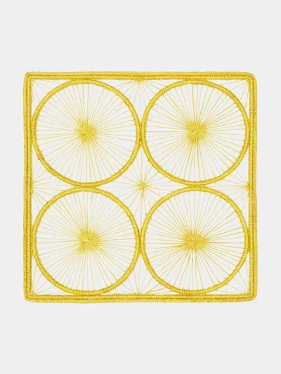 ARTESANÍAS DEL ATLÁNTICO SPIDER CIRCLES HANDWOVEN PALM PLACEMATS (SET OF 4)