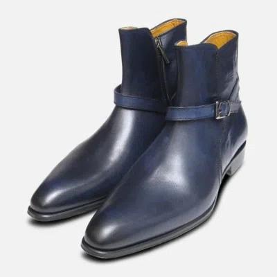 ARTHUR KNIGHT SHOES MARINEBLAU HERREN JODHPUR REISSVERSCHLUSS STIEFEL