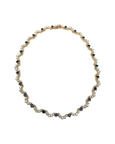 ARTHUR MARDER FINE JEWELRY ARTHUR MARDER FINE JEWELRY 14K 10.50 CT. TW. DIAMOND & SAPPHIRE NECKLACE