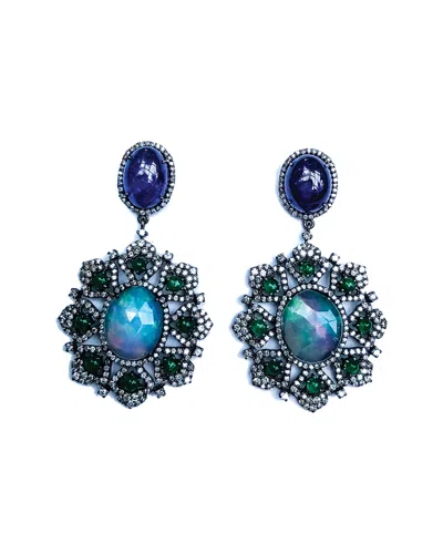 ARTHUR MARDER FINE JEWELRY ARTHUR MARDER FINE JEWELRY 14K & SILVER 25.52 CT. TW. DIAMOND & GEMSTONE DROP EARRINGS
