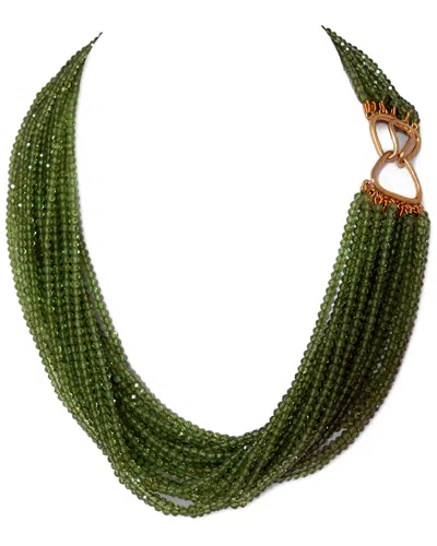 ARTHUR MARDER FINE JEWELRY ARTHUR MARDER FINE JEWELRY GOLD OVER SILVER PERIDOT LAYERED NECKLACE