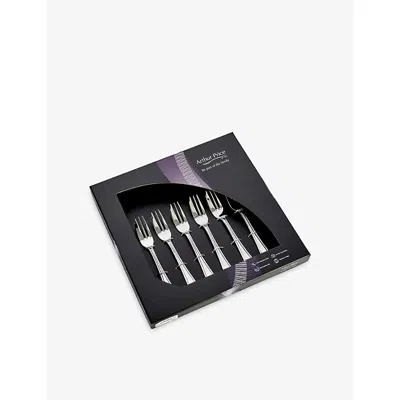 ARTHUR PRICE STAINLESS STEEL EVERYDAY CLASSIC BEAD SET OF SIX STAINLESS-STEEL PASTRY FORKS