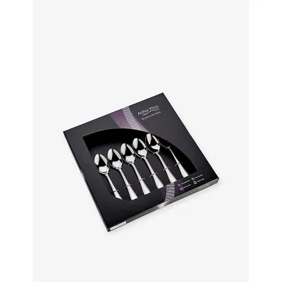 ARTHUR PRICE STAINLESS STEEL EVERYDAY CLASSIC BEAD SET OF SIX STAINLESS-STEEL TEASPOONS
