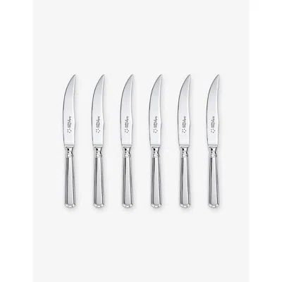 ARTHUR PRICE SILVER PLATED GRECIAN SET OF SIX SILVER-PLATED STAINLESS-STEEL STEAK KNIVES