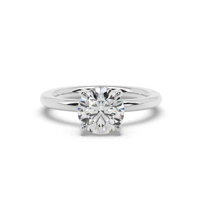 ARTISAN WOMEN'S DESIGNER ROUND-CUT LAB DIAMOND RING IN 14K WHITE GOLD