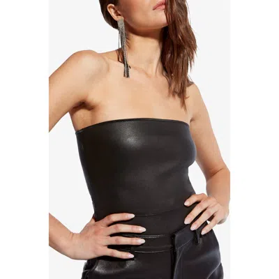 AS BY DF AS BY DF CINEMATIQUE STRETCH LEATHER BUSTIER