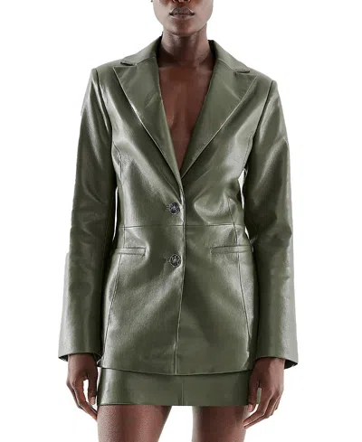 AS BY DF AS BY DF DALLAS RECYCLED LEATHER BLAZER