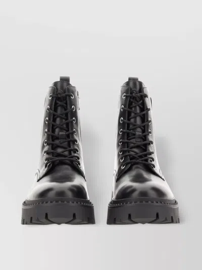 ASH CHUNKY SOLE ANKLE LENGTH BUCKLE STRAP BOOTS