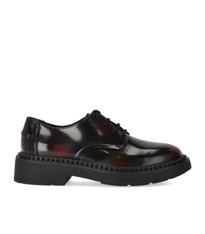 ASH ASH MERCURY BLACK/BURGUNDY LACE UP SHOE