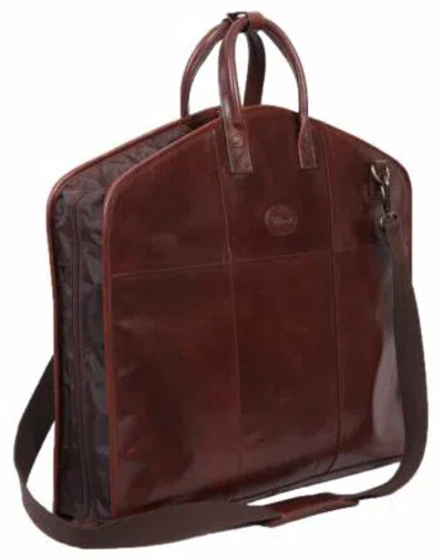 ASHWOOD LEATHER ASHWOOD LEATHER MENS FOLDING SUIT CARRIER - BROWN