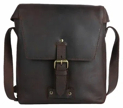 ASHWOOD LEATHER ASHWOOD LEATHER MENS MONTI MEDIUM MESSENGER BAG - BROWN