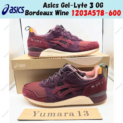 ASICS ASICS GEL-LYTE 3 OG BORDEAUX WINE 1203A578-600 MEN'S SIZE