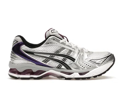 ASICS GELKAYANO 14 (WOMEN'S) SNEAKERS IN WHITE/DARK GRAPE