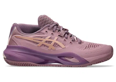 ASICS GELRESOLUTION X PADEL (WOMEN'S) SNEAKERS IN PURPLE OXIDE/ROSE GOLD
