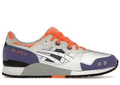 ASICS MEN'S ASICS GELLYTE III OG PURPLE SNEAKERS IN WHITE/ORANGE