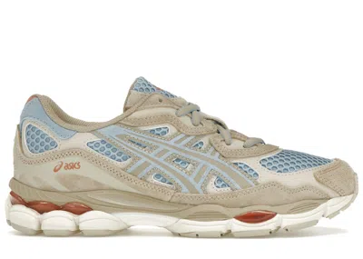 ASICS MEN'S ASICS GELNYC SNEAKERS IN HARBOR BLUE/WOOD CREPE