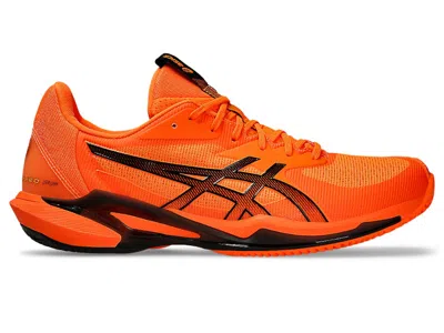 ASICS MEN'S ASICS SOLUTION SPEED FF 3 CLAY SNEAKERS IN SHOCKING ORANGE/BLACK