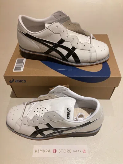 ASICS ASICS WEIGHT LIFTING SHOES LEATHER 1163A006 WHITE /BLACK WITH BOX (US5-10)