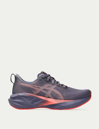 ASICS WOMEN'S NOVABLAST 5 GREYISH PURPLE/CORAL REEF